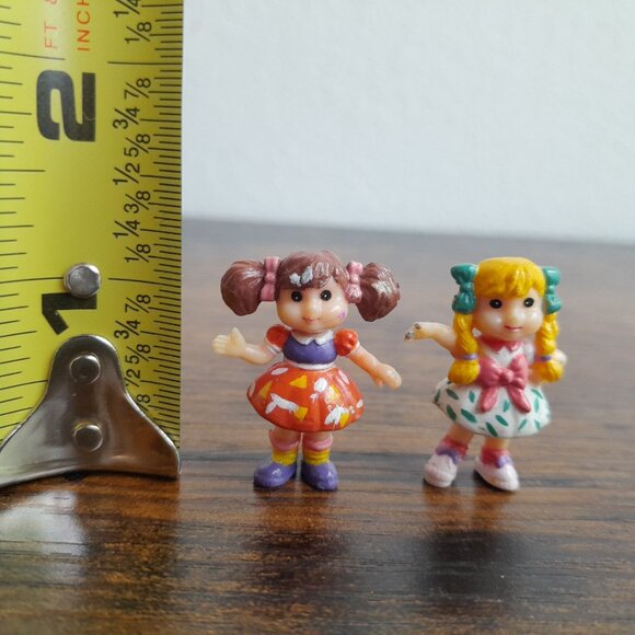 4/$20 Lot Of 2 90s Mannix Mini Play Friends Doll Snap On Jewelry Figure Toy Vtg - Picture 2 of 3